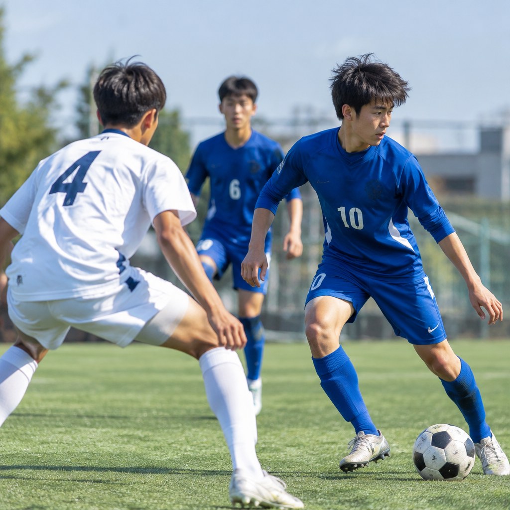 半身を守備者付き練習で身につける高校生選手