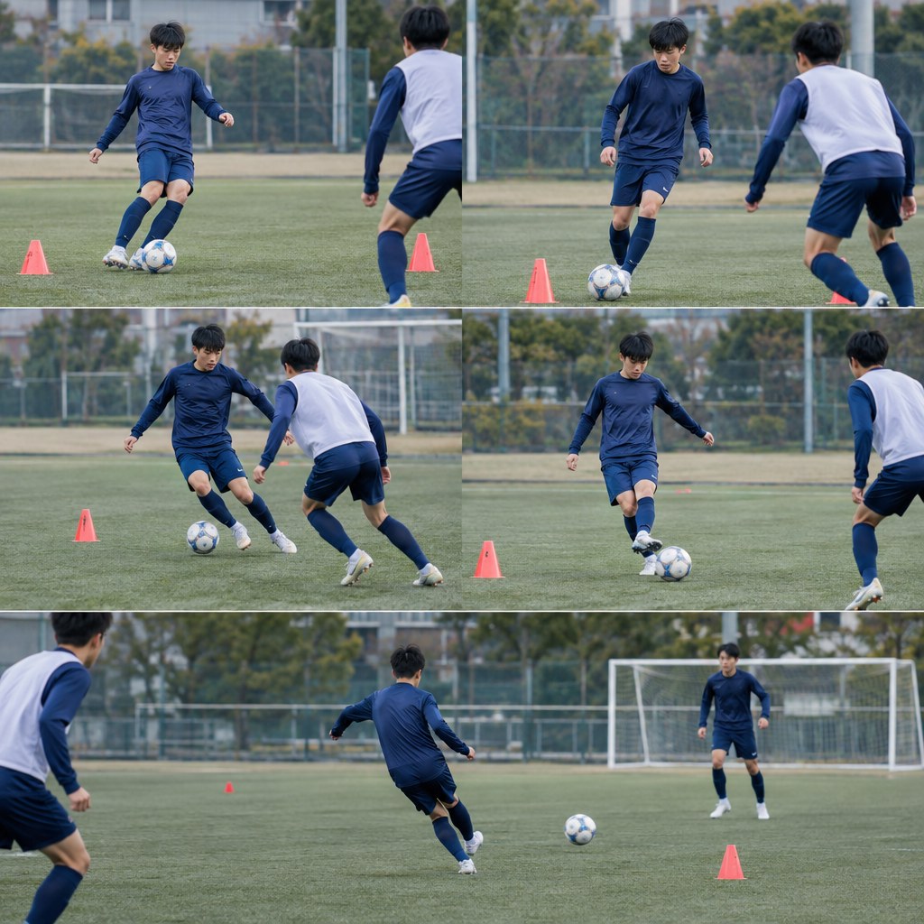 試合に近い条件を加えたサッカーの自主練