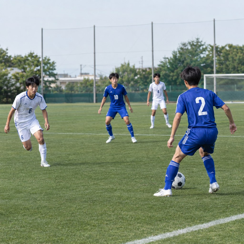 サイドバックのビルドアップを考えるサッカーの対人練習