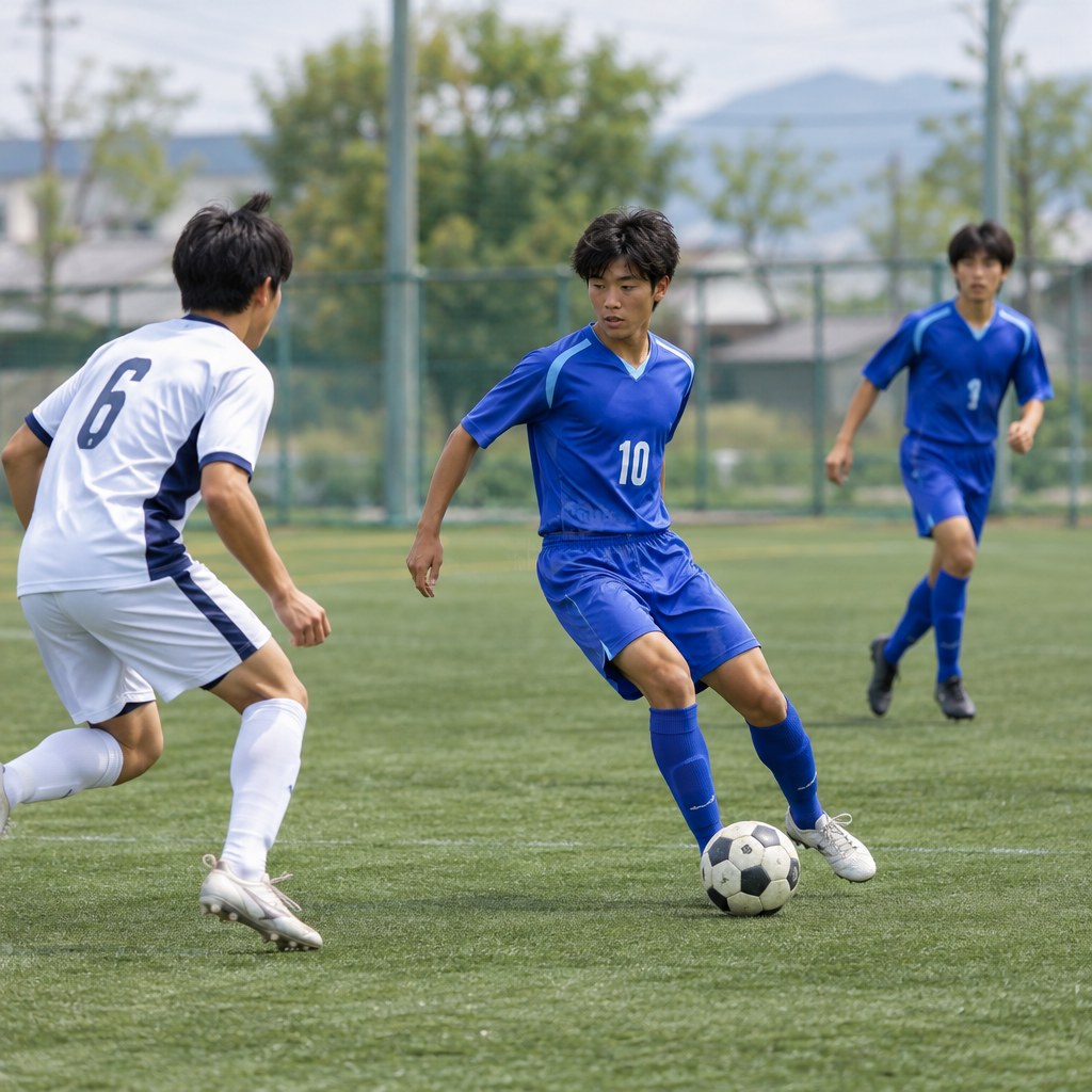 縦パスを受けた時に前を向く準備を考えるサッカーの対人練習